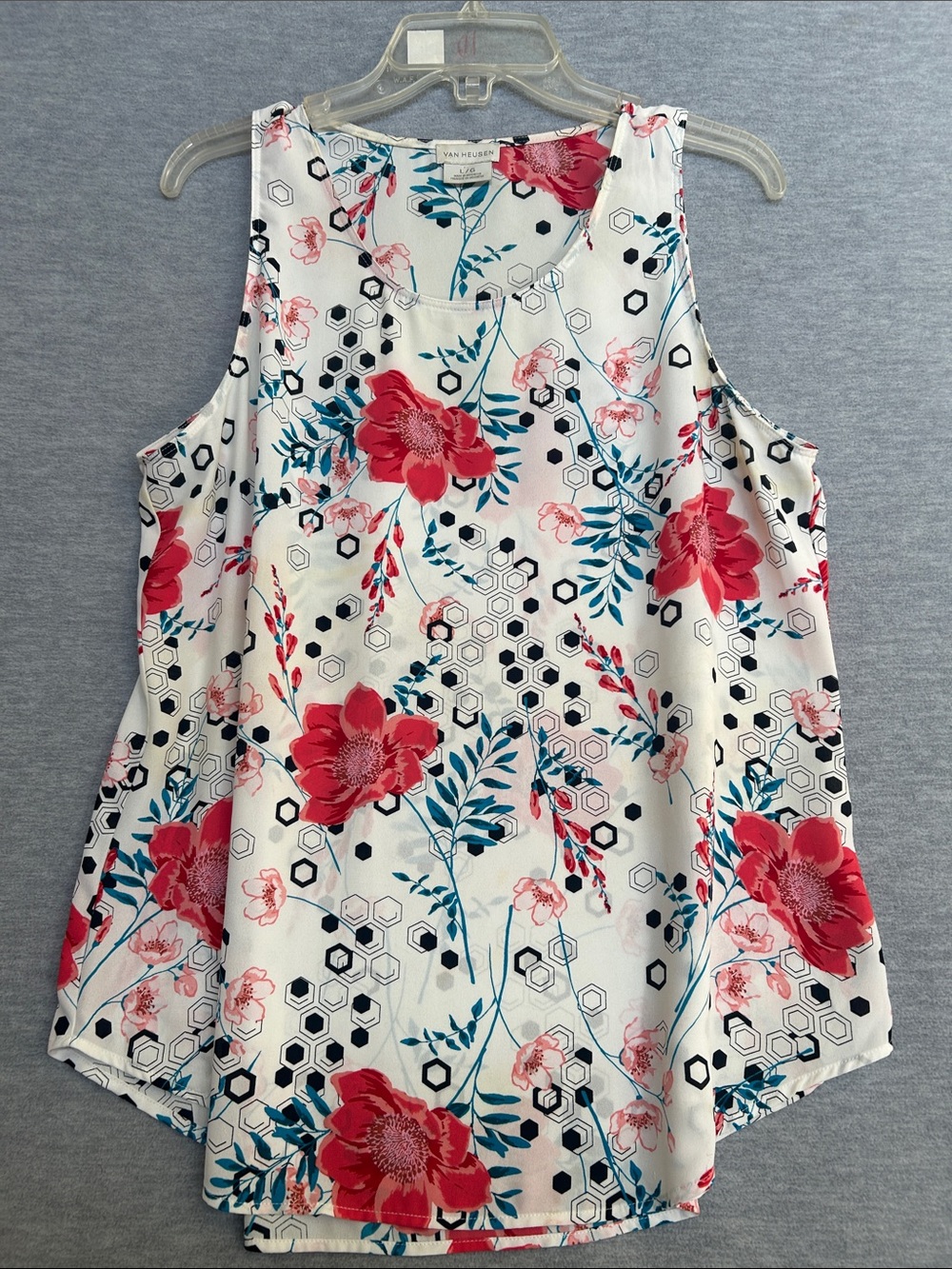 VAN HEUSEN Boho Festival Brightly Colored  Floral Sleeveless Statement Piece